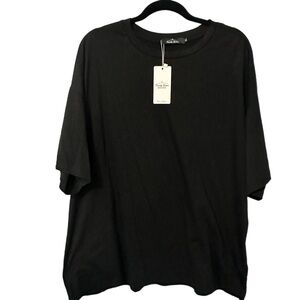 XL Trendy Queen Tunic Tee Top. NWT. Solid Black. Work day to date night!